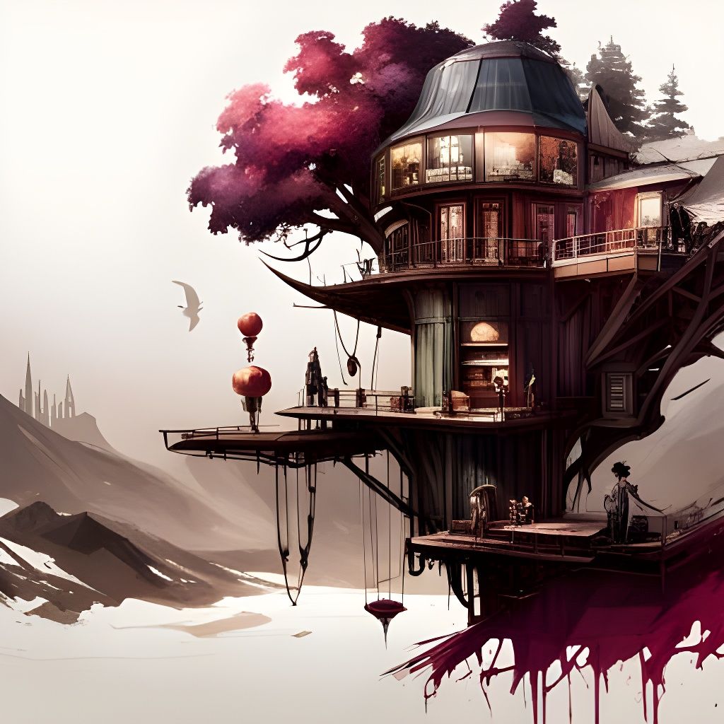 Steampunk Bonsai village