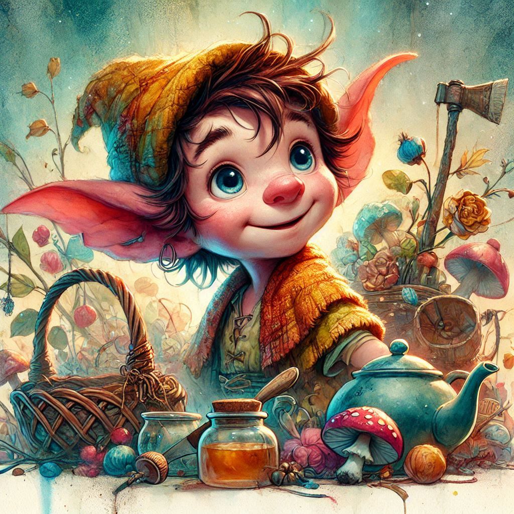 adorable fairy-tale fantasy creature portrait..