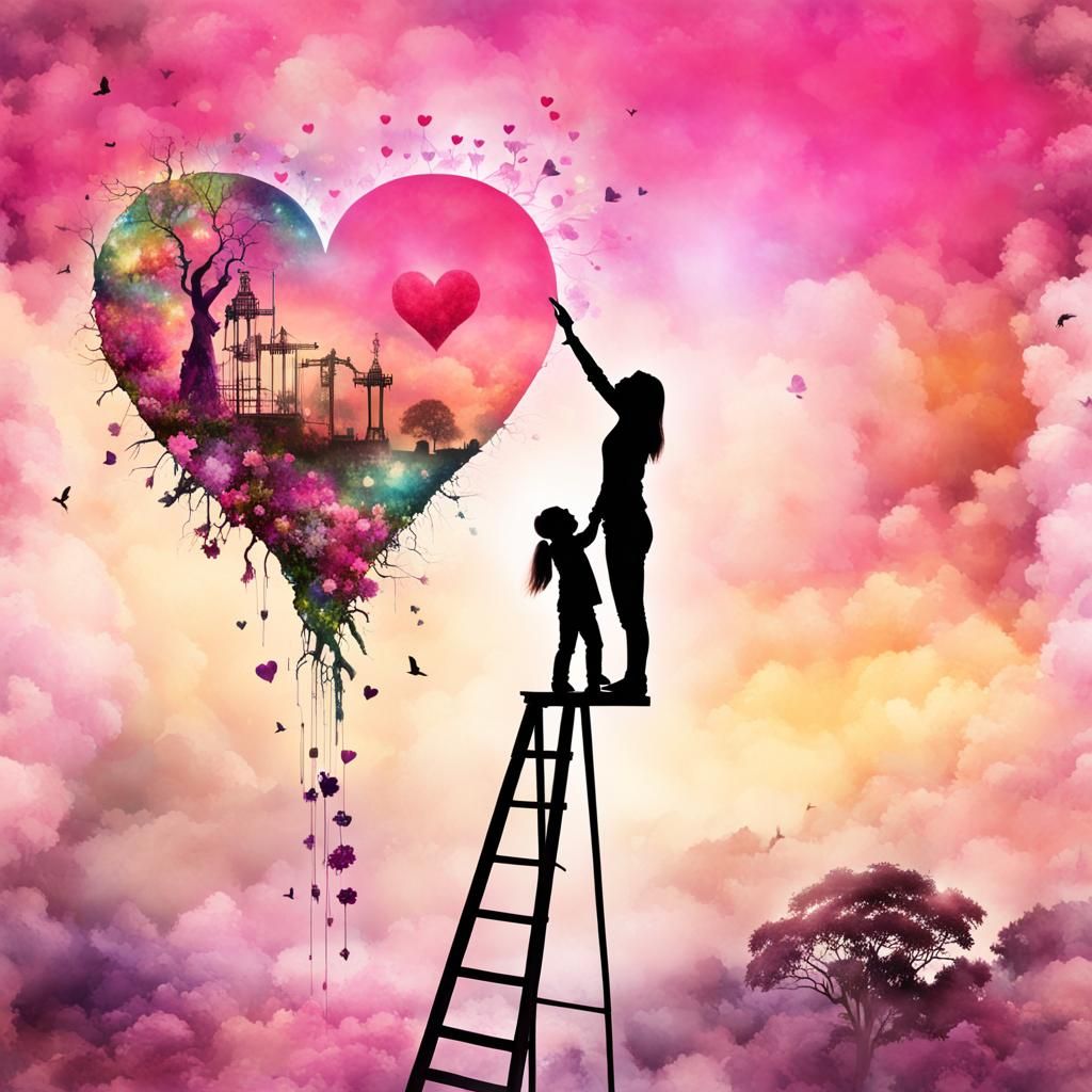 Re~creating a loving perfect world for her daughter . Ridding the imperfect .   by @EvolvingSoul