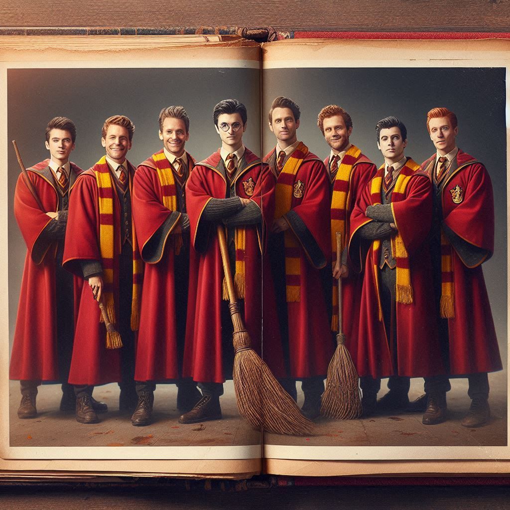 Gryffindor Quidditch Team with James Potter