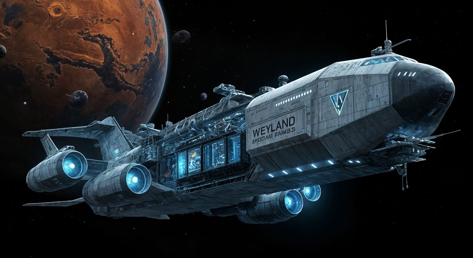 Weyland Industries cargo spacecraft, aircraft type cargo con...