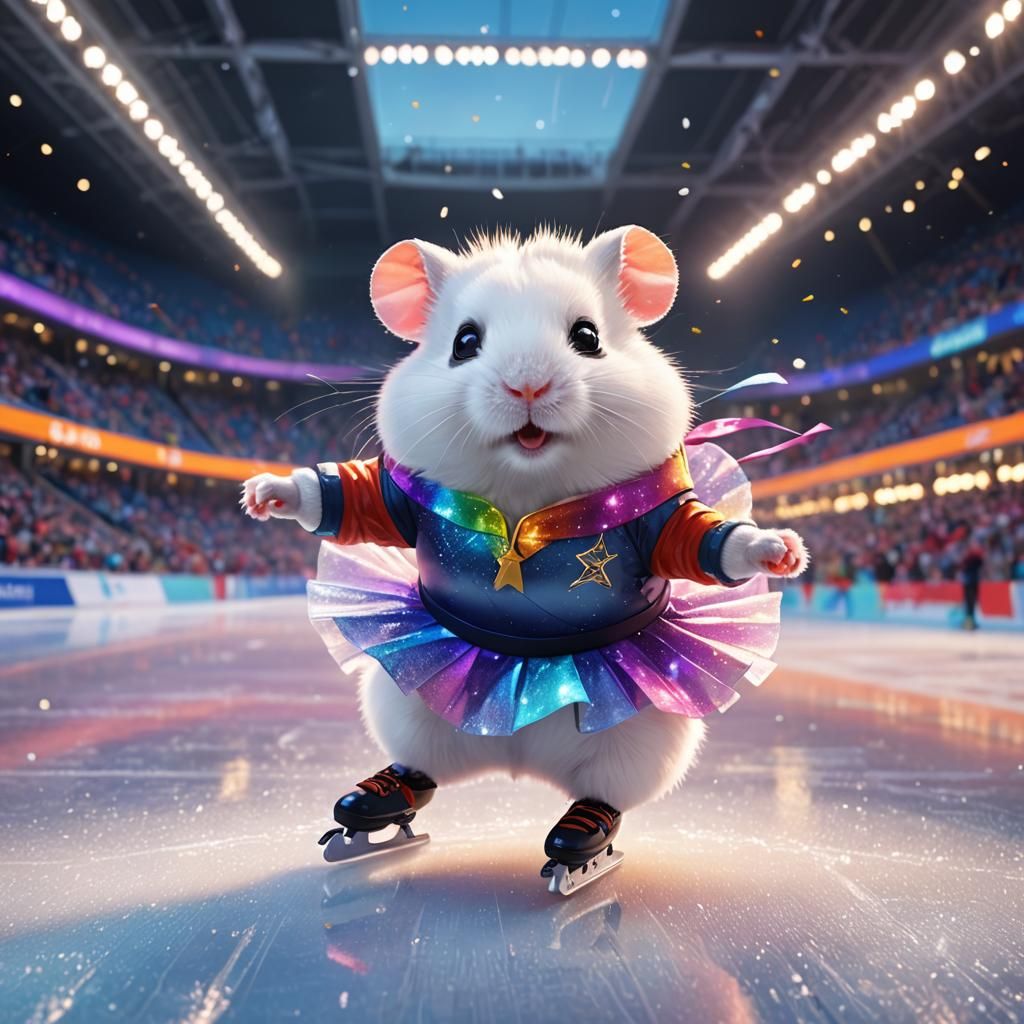 Figure Skating Hamster  by @Ria Hagane