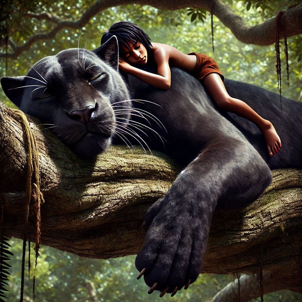 Bagheera and Mowgli...
