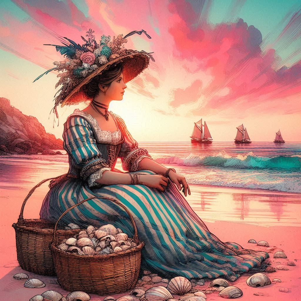 Breton shell fisherwoman