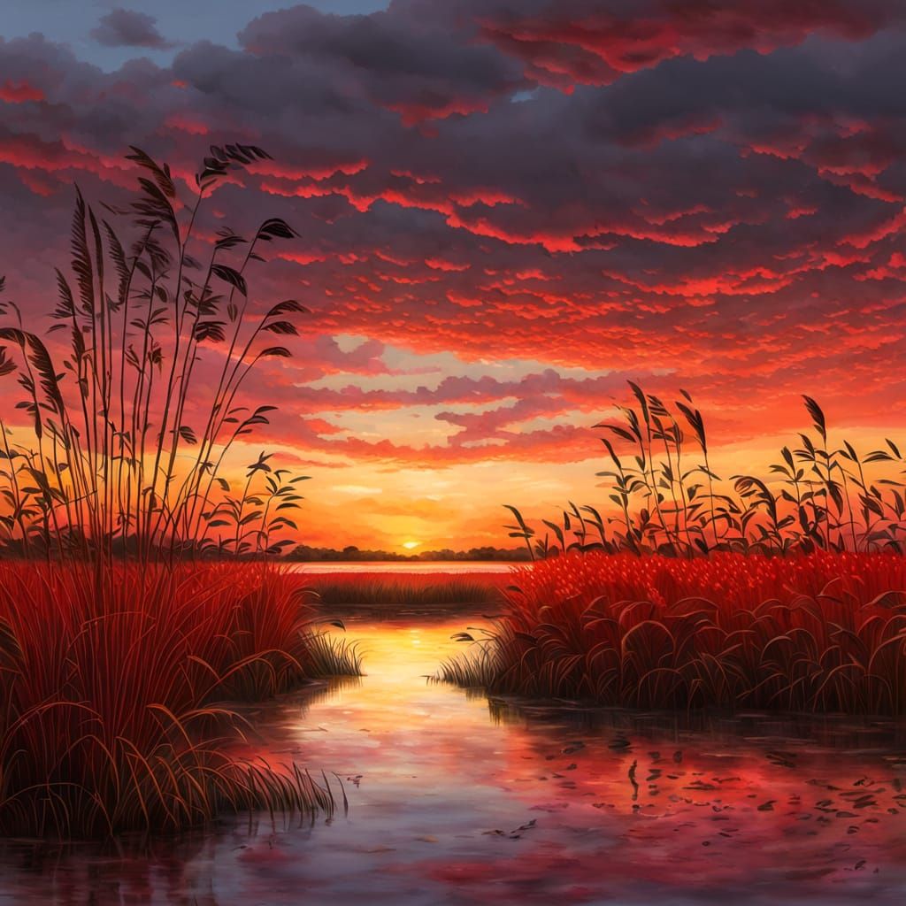 Sunset on the marsh  by @Sharoja