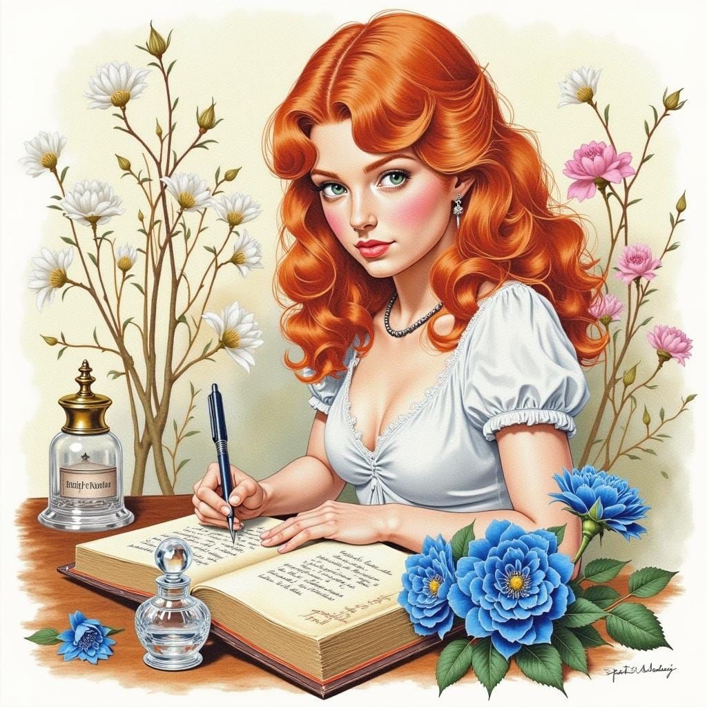 The Scarlet Scribe: A Diary of Petals and Ink