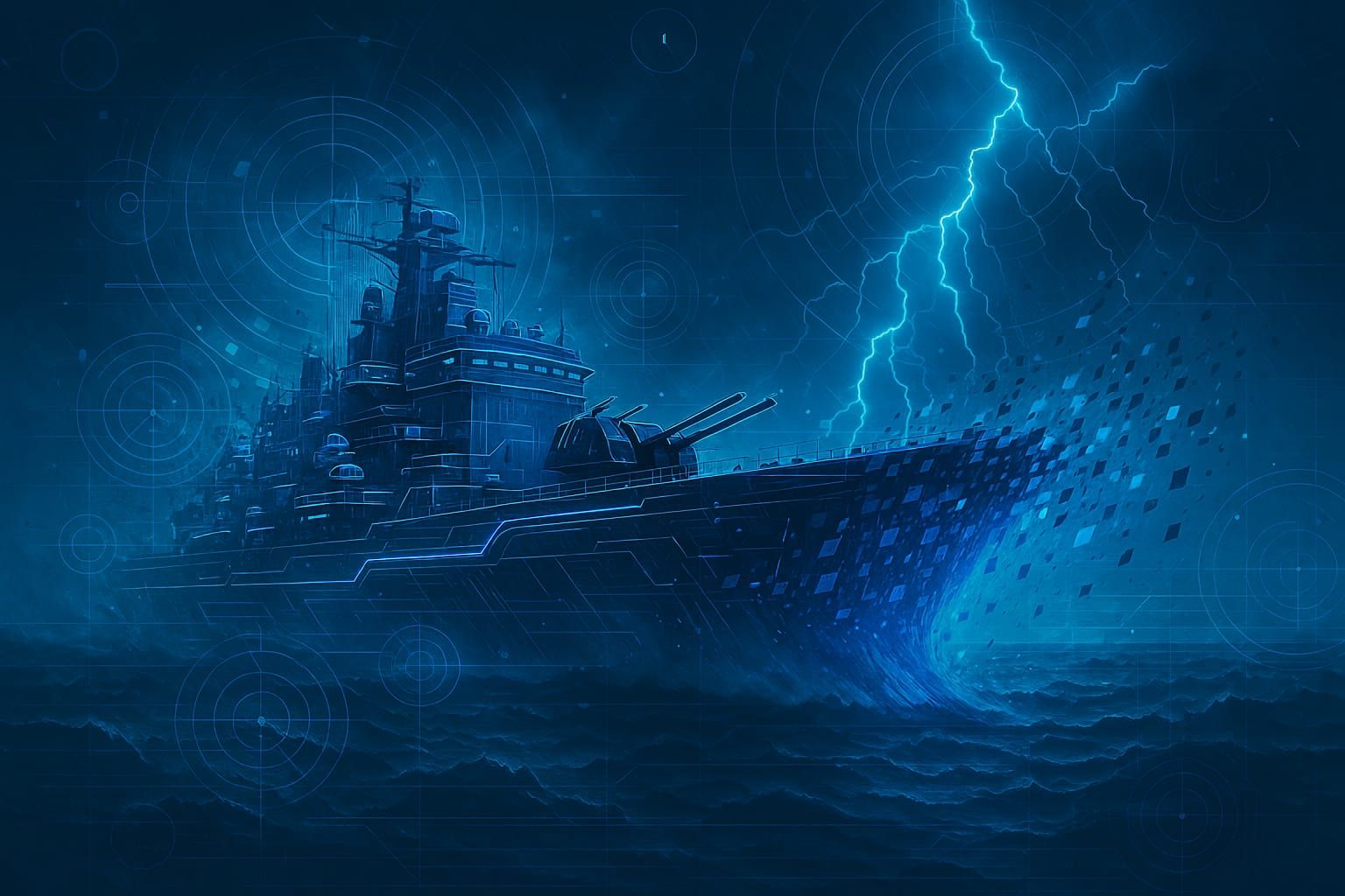 Blue Naval Pixalation II