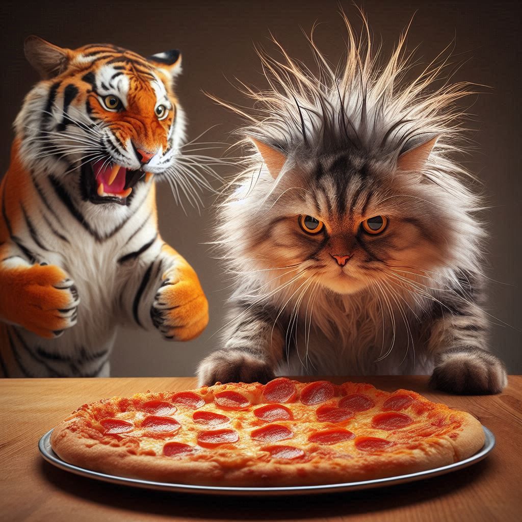 Poor Tiger, he doesn't know who i am...