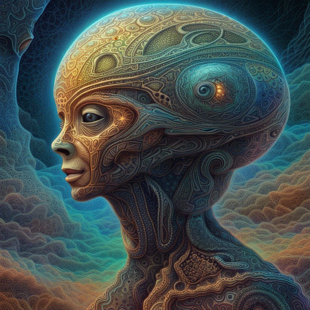 a photorealistic depiction of extraterrestrial civilizations...