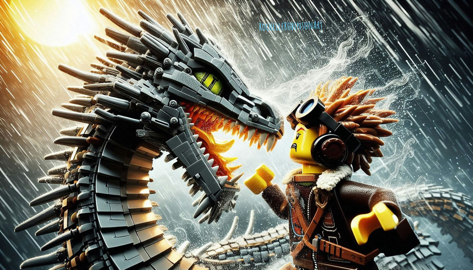 Dragon Rider - Lego Art