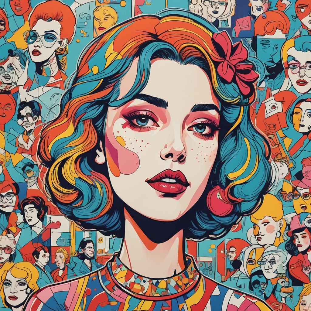 Whimsical portraits or character designs featuring bold outlines, dynamic compositions, and vibrant color ...  by @KRoseCarol