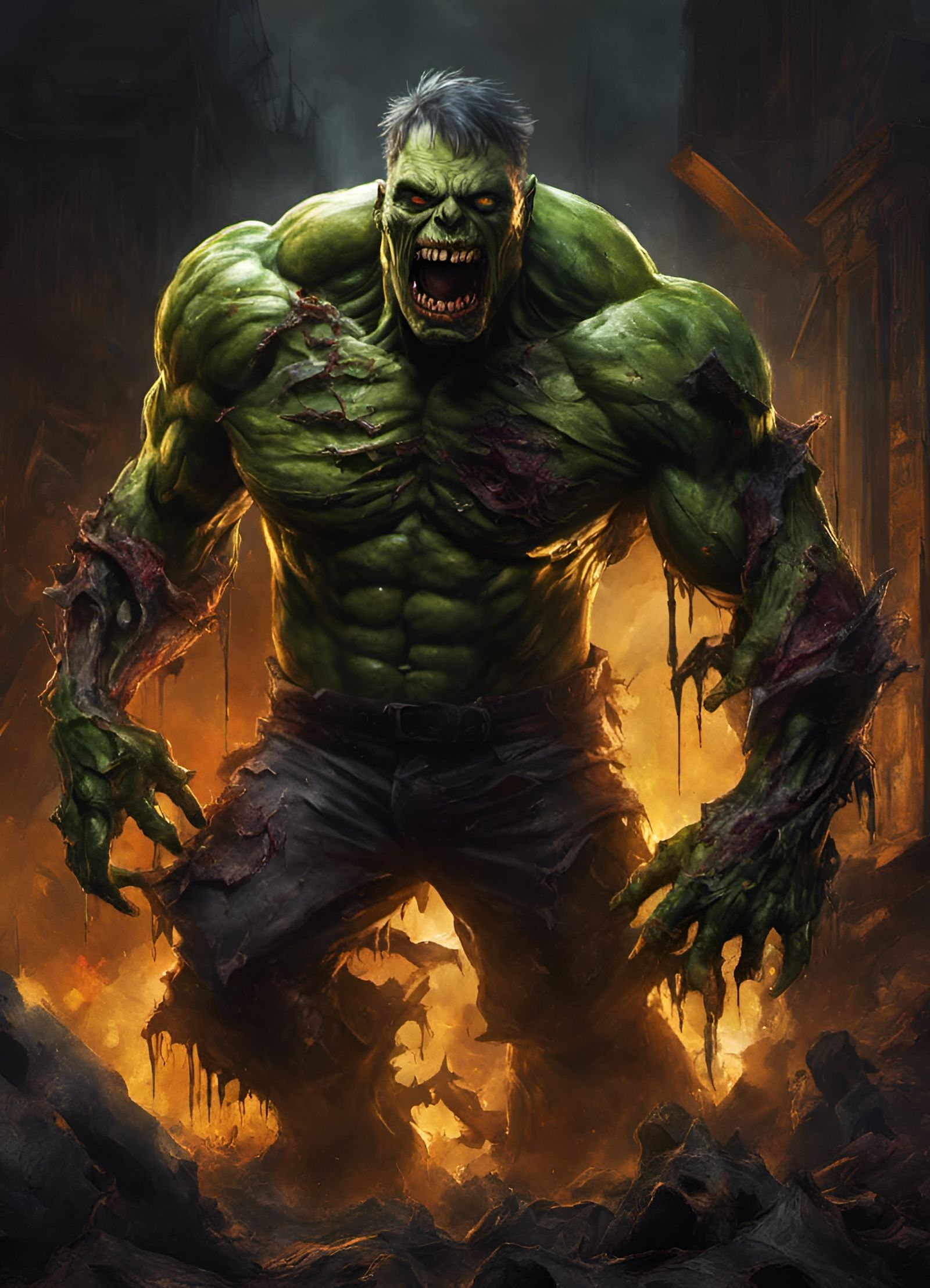 Undead Hulk - AI Generated Artwork - NightCafe Creator