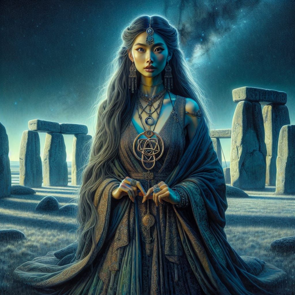 The Celtic priestess - AI Generated Artwork - NightCafe Creator