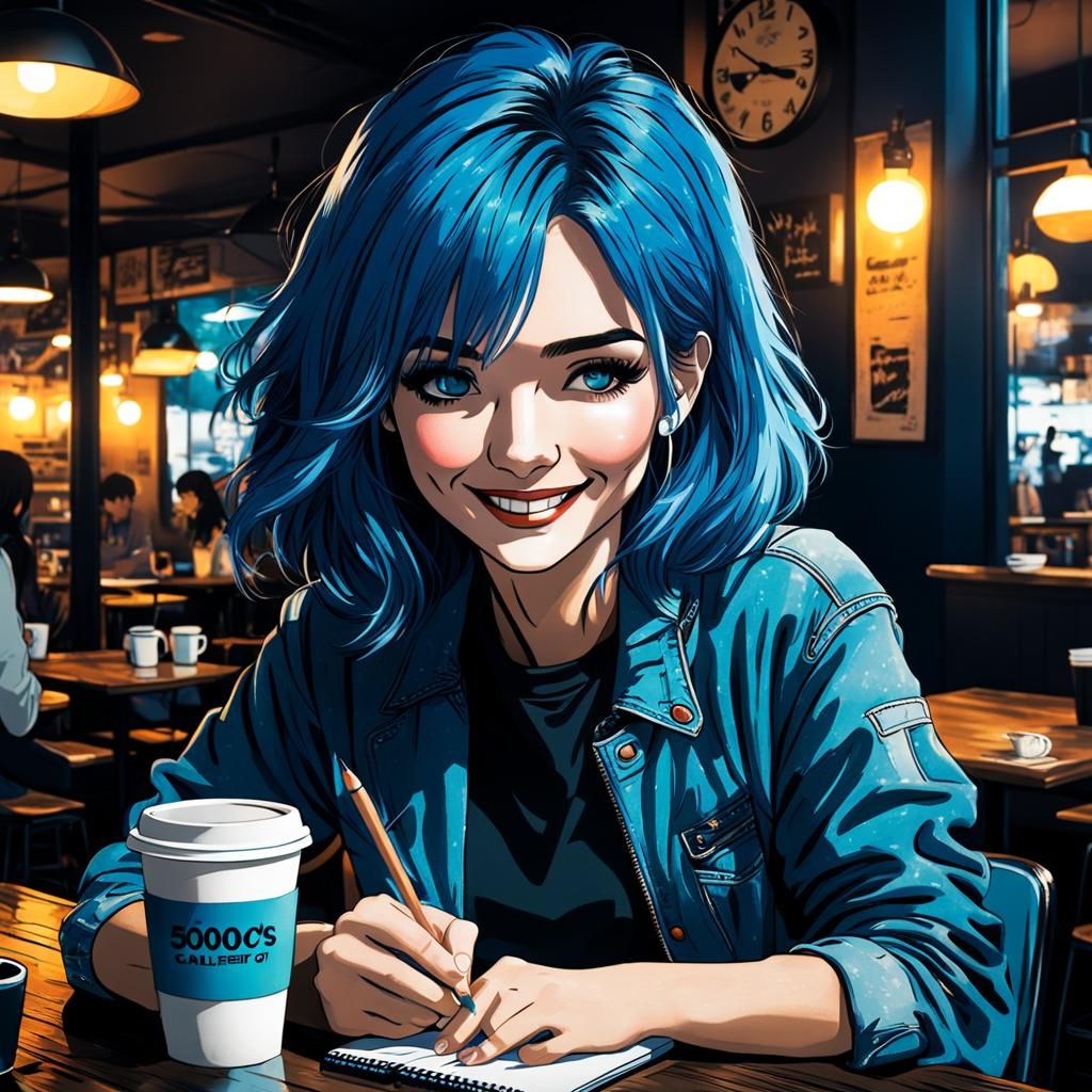 Night Café and creation... Joy ! - AI Generated Artwork - NightCafe Creator