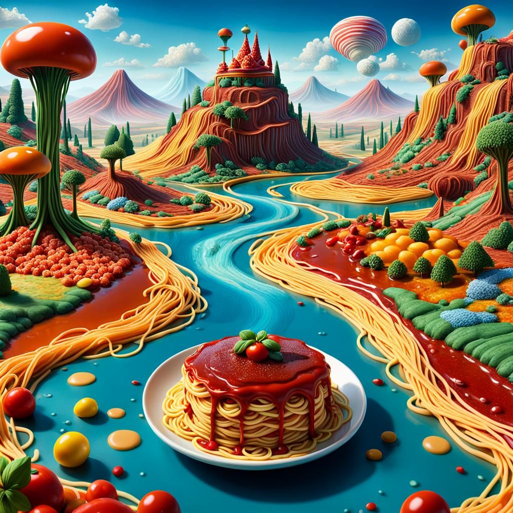 Spaghetti lands!  by @Kakamonster