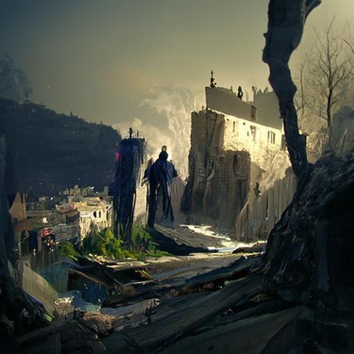 cliff Side Medieval city where the rich cast shadows on the ...