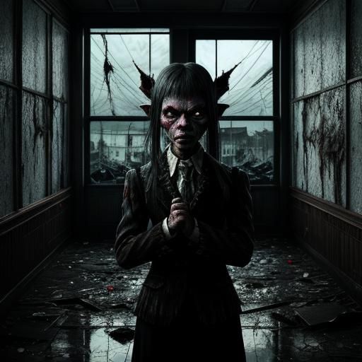 Creepy motel, blood sweat and tears creepy goblin girl, Jim ...