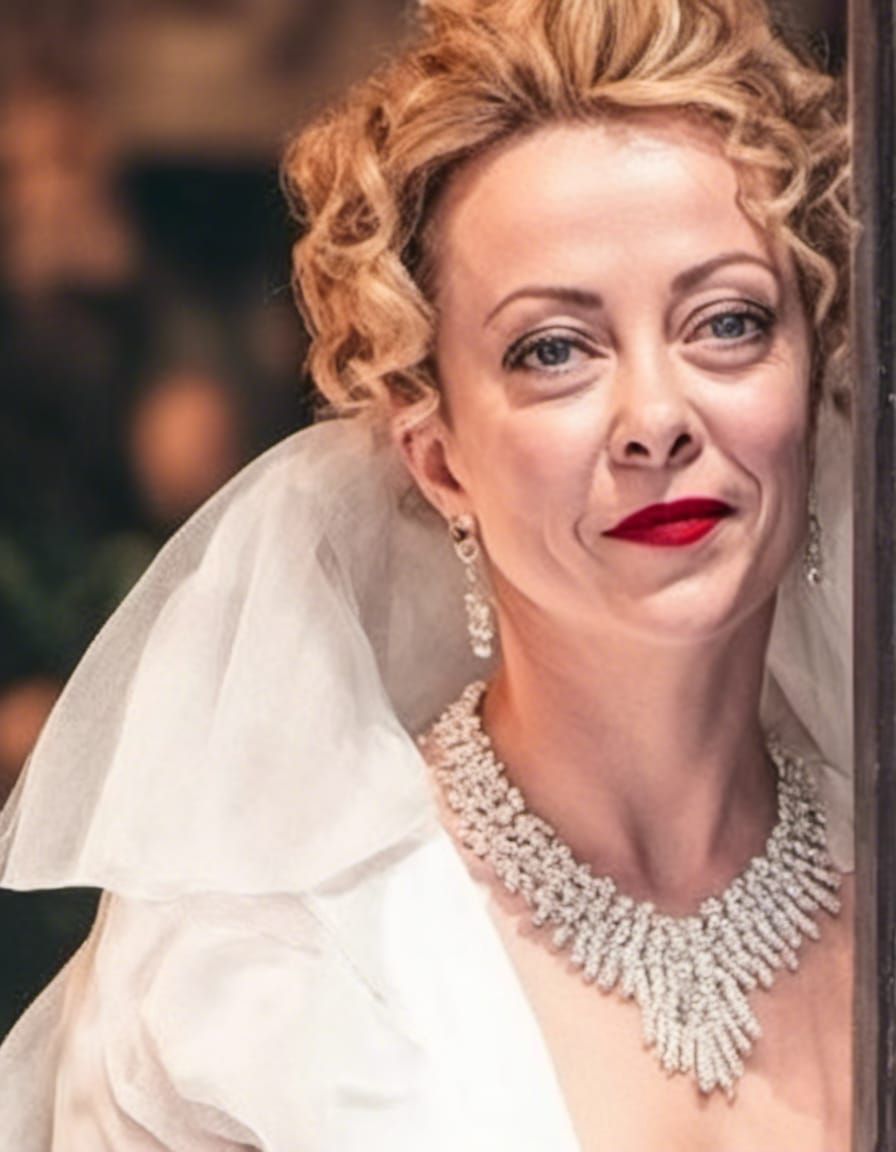 Giorgia Meloni dressed for the evening