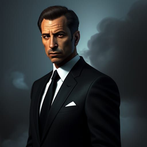 Film Noir Portrait of a Mossad Agent