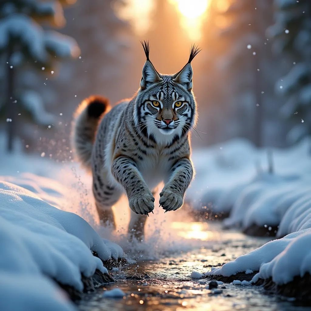 Boreal Lynx in the Taiga