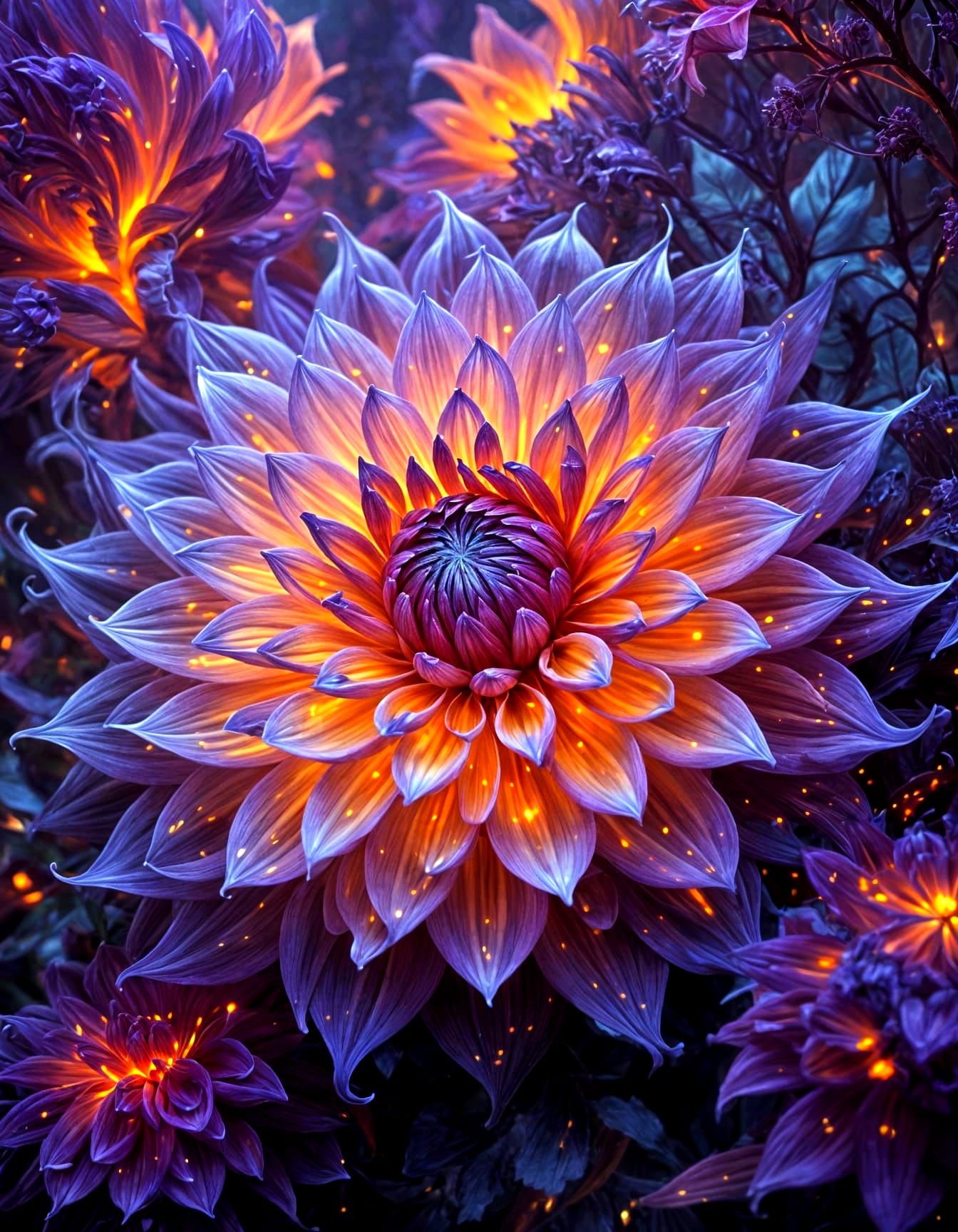 Purple dahlia   by @Glory