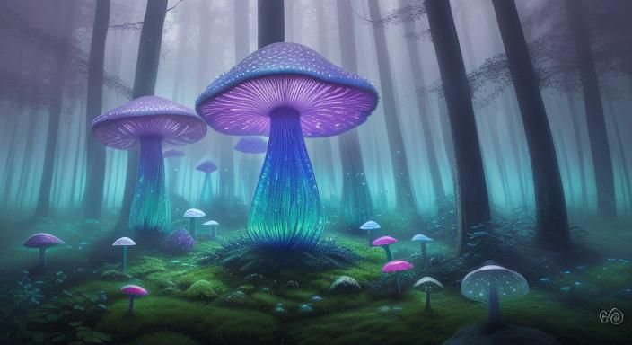 magic mushrooms forest
