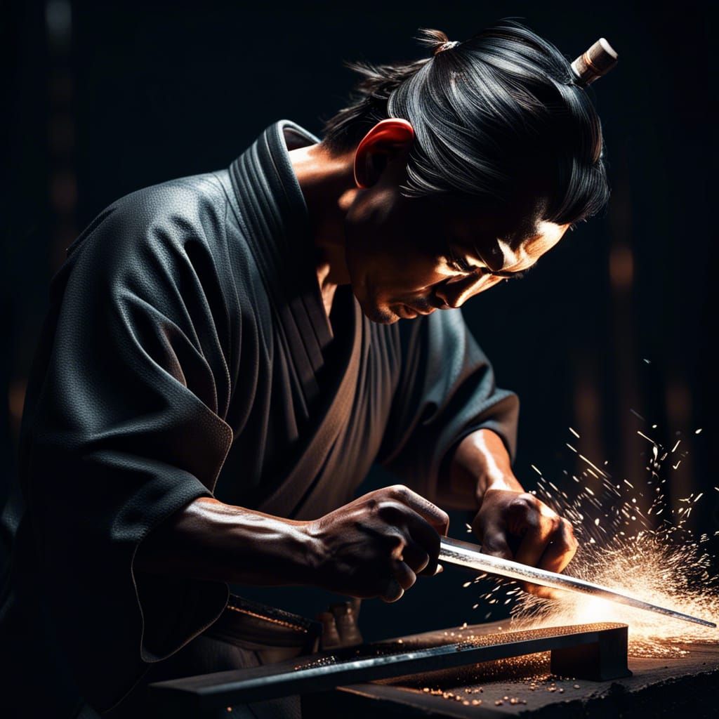 Sword Maker Working AI Generated Artwork NightCafe Creator