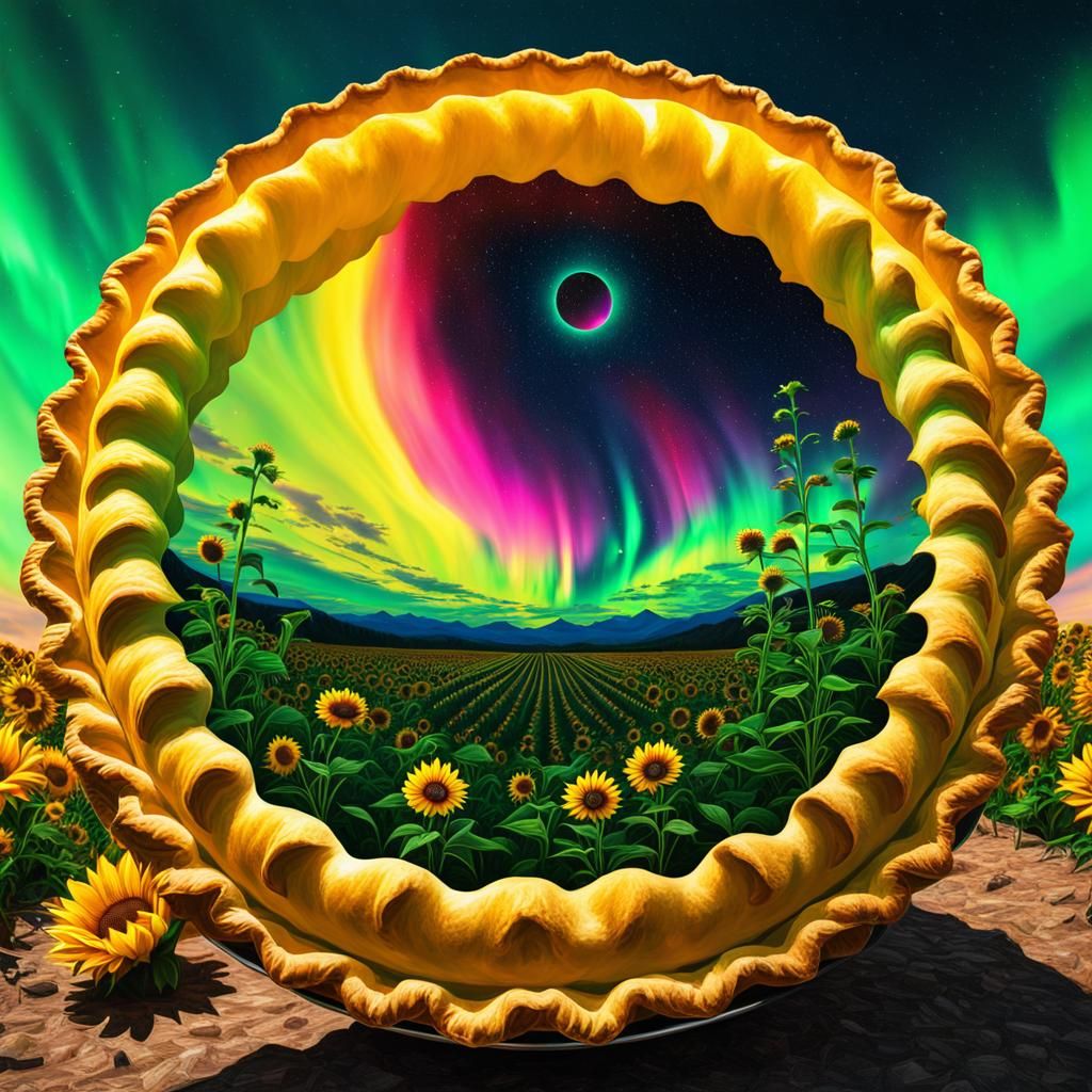 Sunflower Portal Pie AI Generated Artwork NightCafe Creator