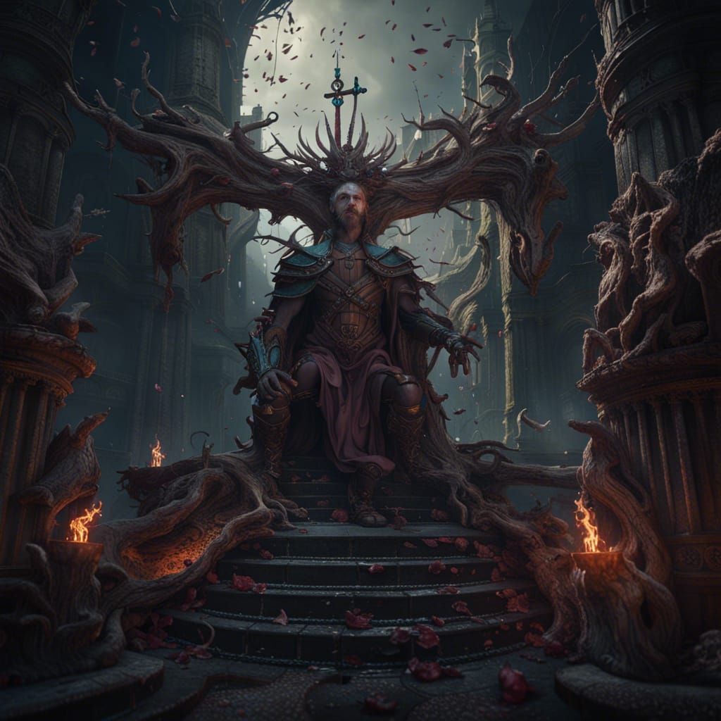 Abandoned King on the Throne - AI Generated Artwork - NightCafe Creator