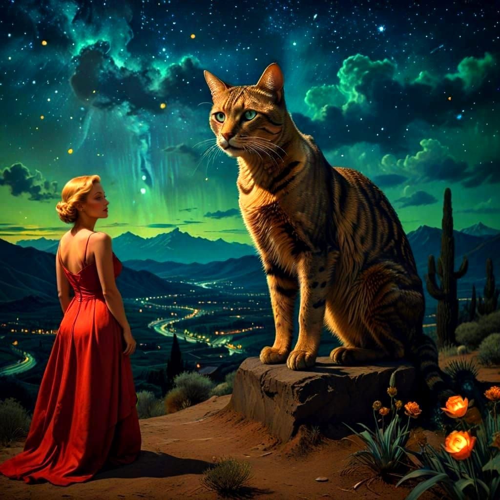 Surreal Portrait of a Happy Lady in 1920s Style