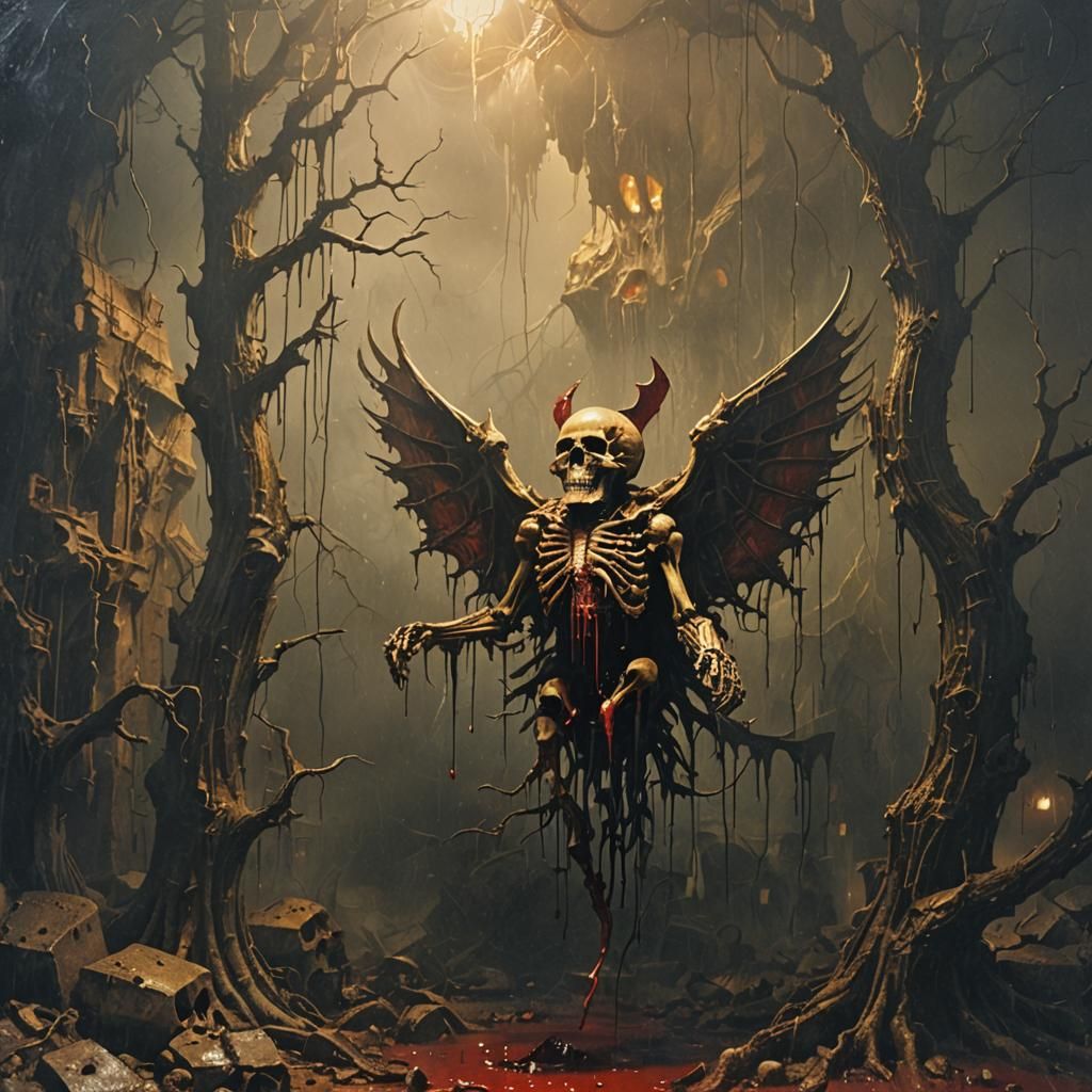 life  of death sorrow with hollow and creepy blood