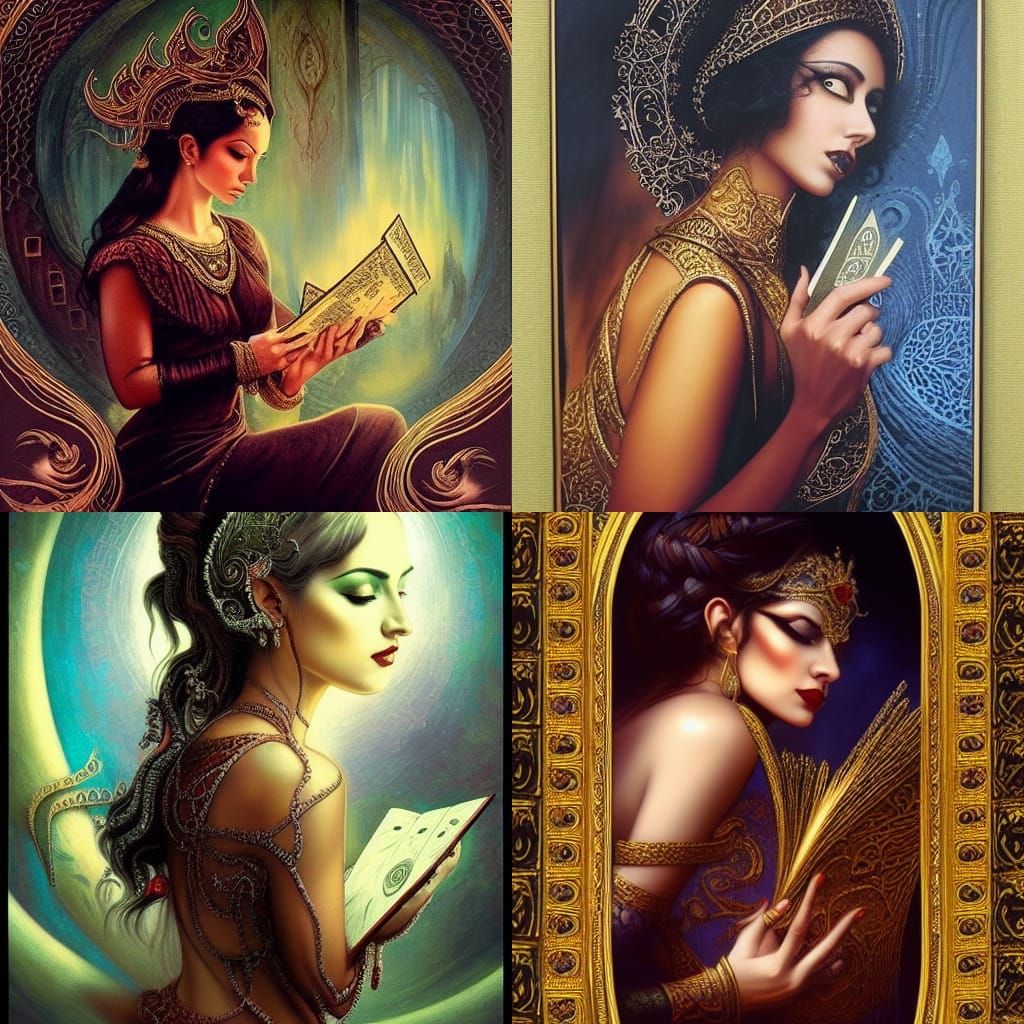 Dark fantasy, oil painting,