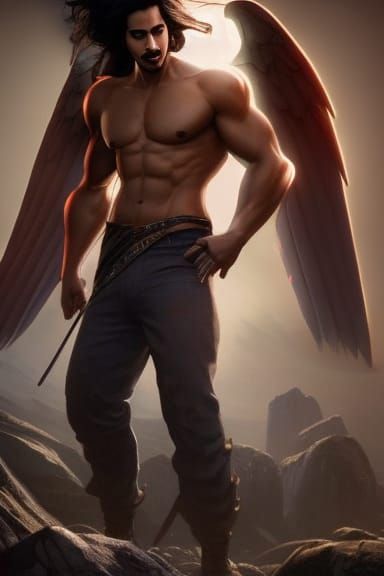 white angel wings  8k resolution concept art portrait by Gre...