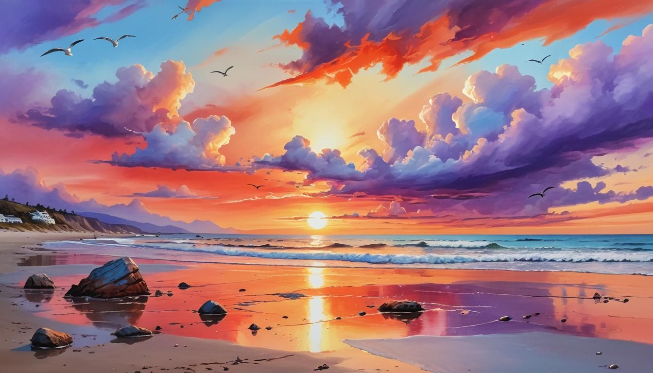 Setting sun
