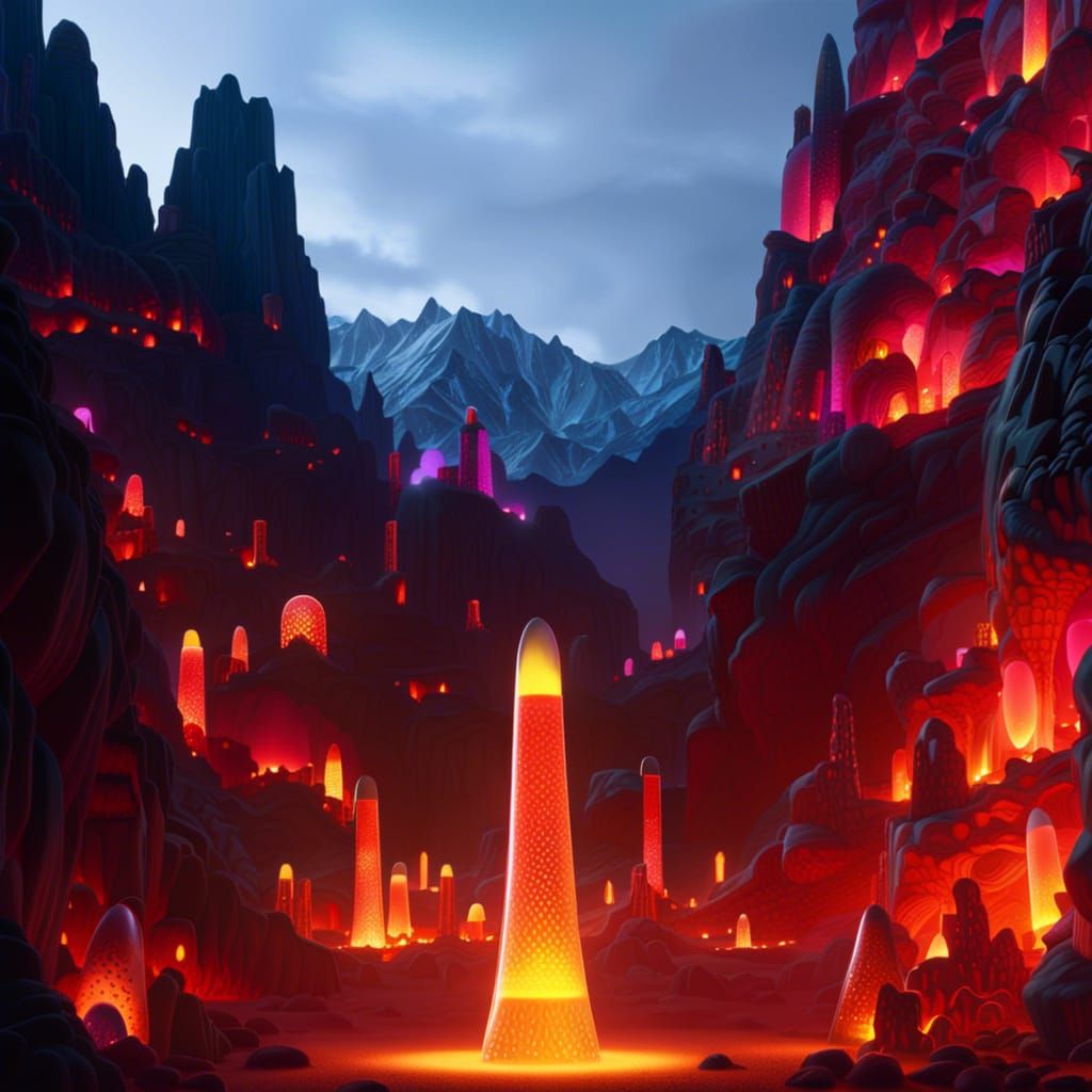 alien lava lamps - AI Generated Artwork - NightCafe Creator