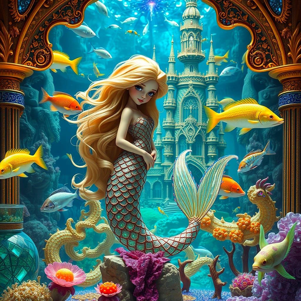 Mermaid World  by @Melanie Rhoades 