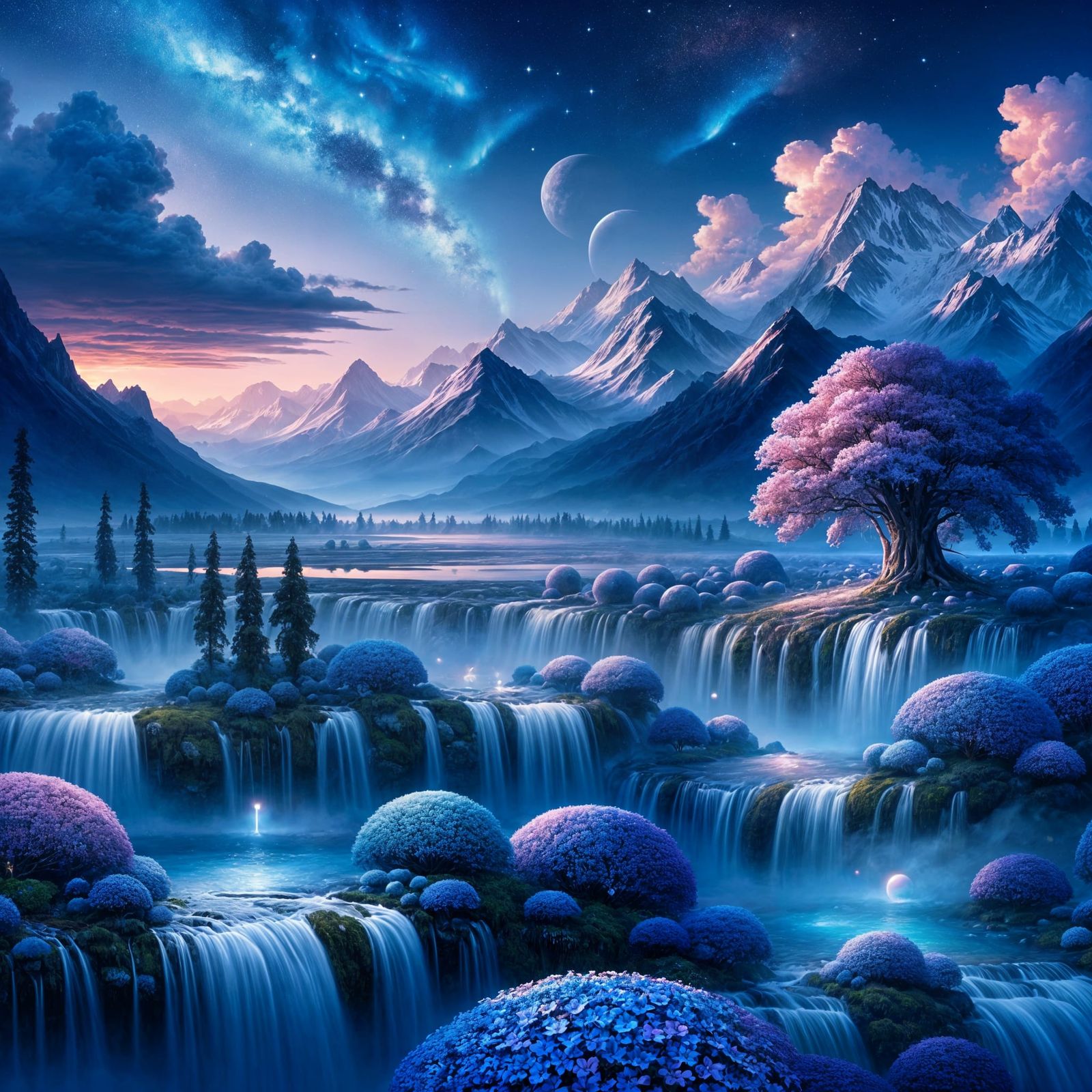 The blue gumdrop landscape  by @Rachel