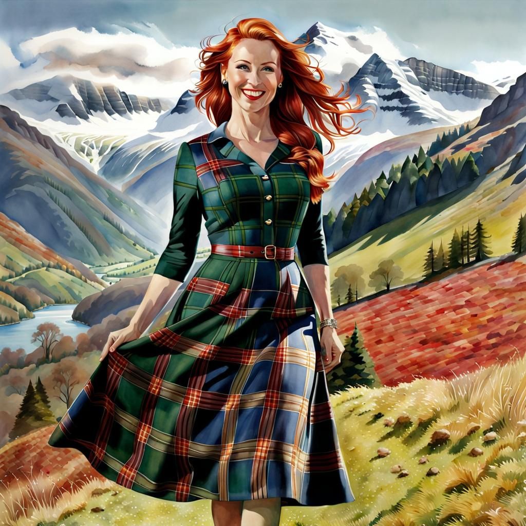 Pretty Scottish lady - AI Generated Artwork - NightCafe Creator