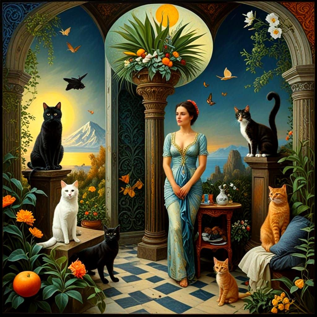 Surreal Portrait of a Confident Lady in a Fantastical Scene ...