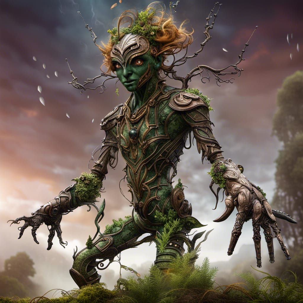 Creatures made from the elements or plants - AI Generated Artwork ...