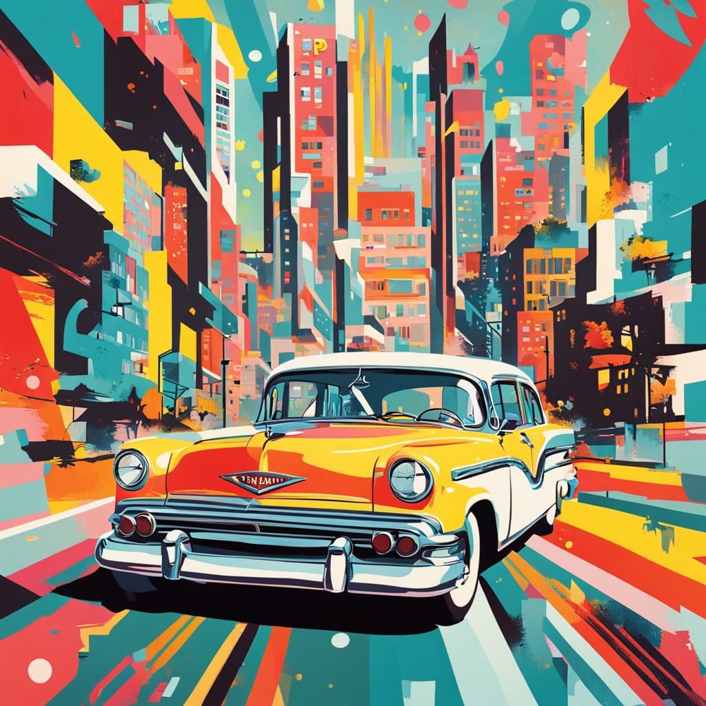 Driving in Pop Art Style  by @YYZ-5050