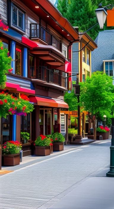 Where I Live - Small Town street - Banff Canada  by @Chelle