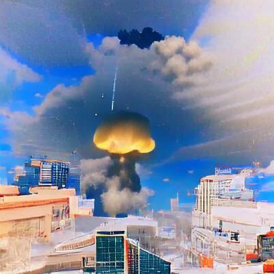 Nuke dropping on city