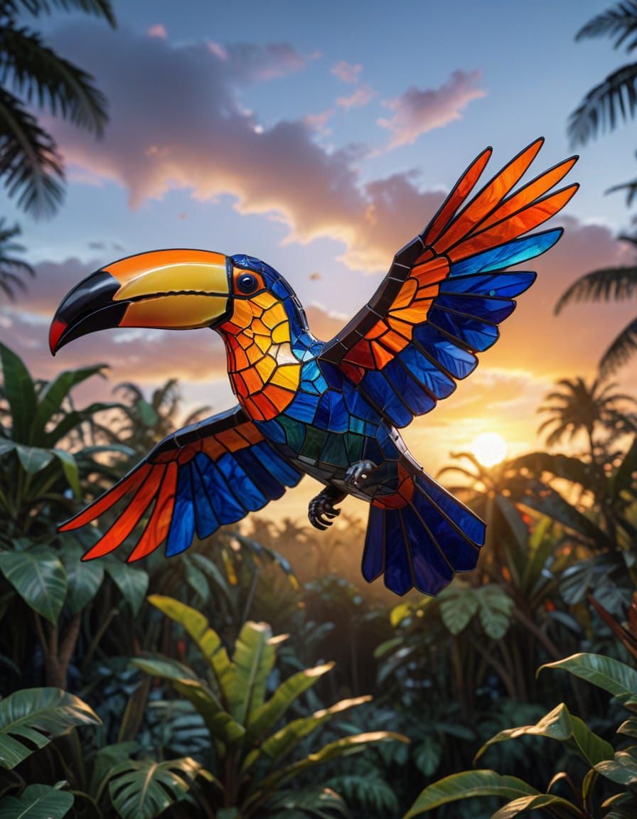 Stained Glass Toucan  by @Zepp