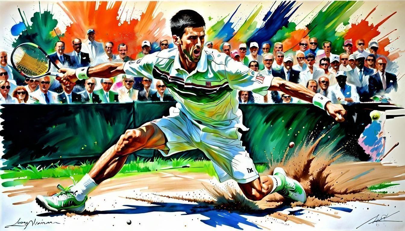 Novak Djocavic's epic slide   by @Inna 