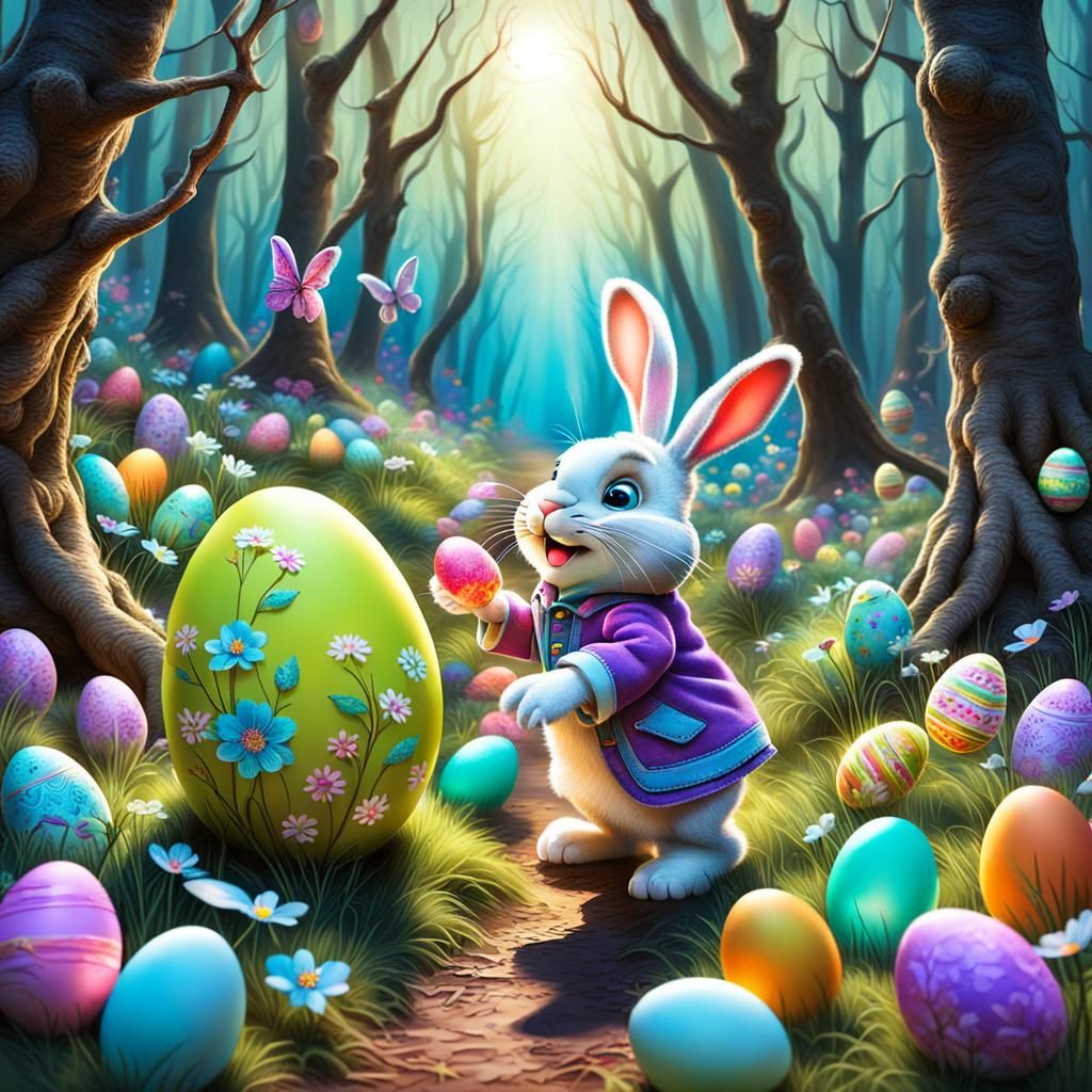 Whimsical Easter Egg Hunt in Enchanted Forest