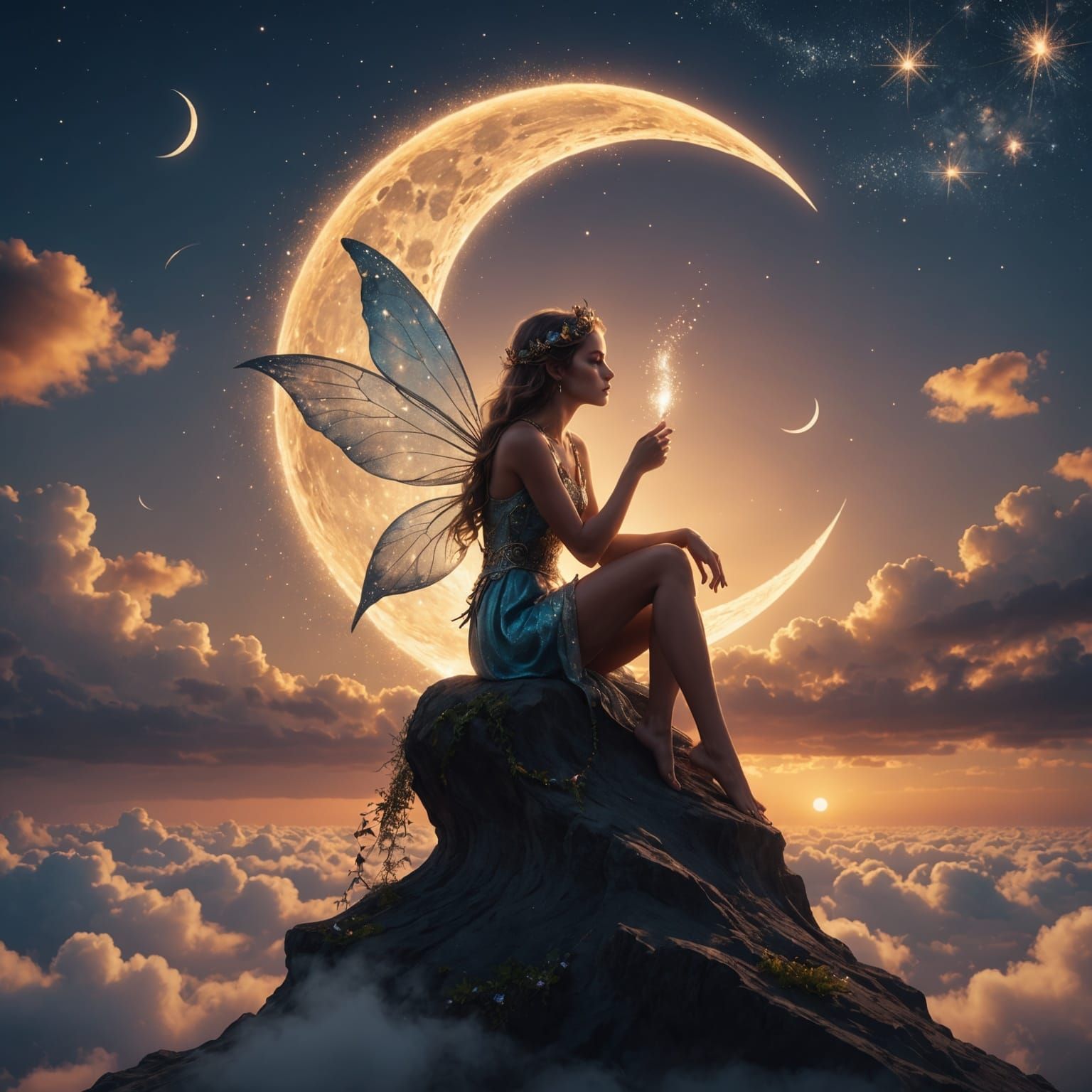 Moon fairy   by @Orsolya Kiss