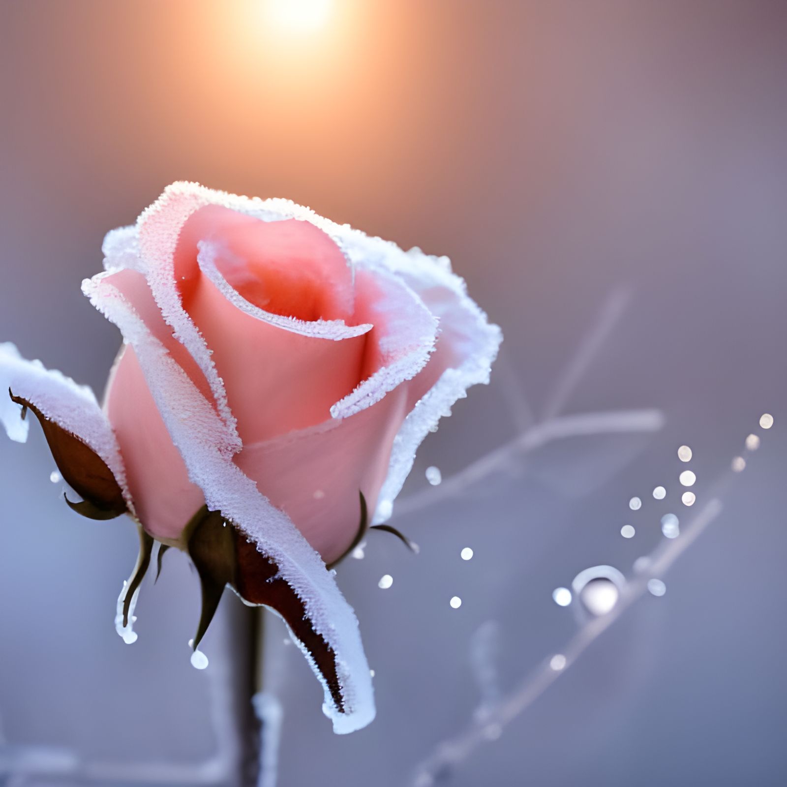 Frozen Rose  by @Ozeania