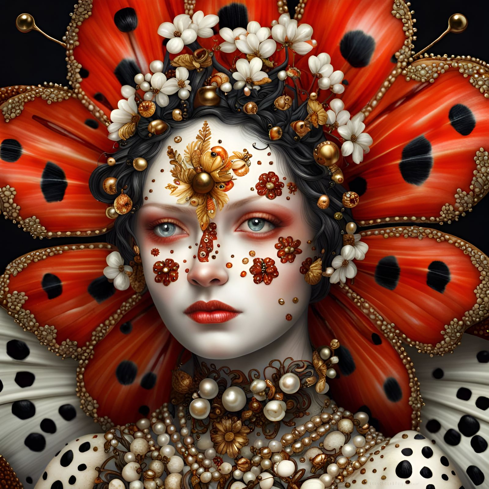 Beautiful humanoid ladybug - AI Generated Artwork - NightCafe Creator