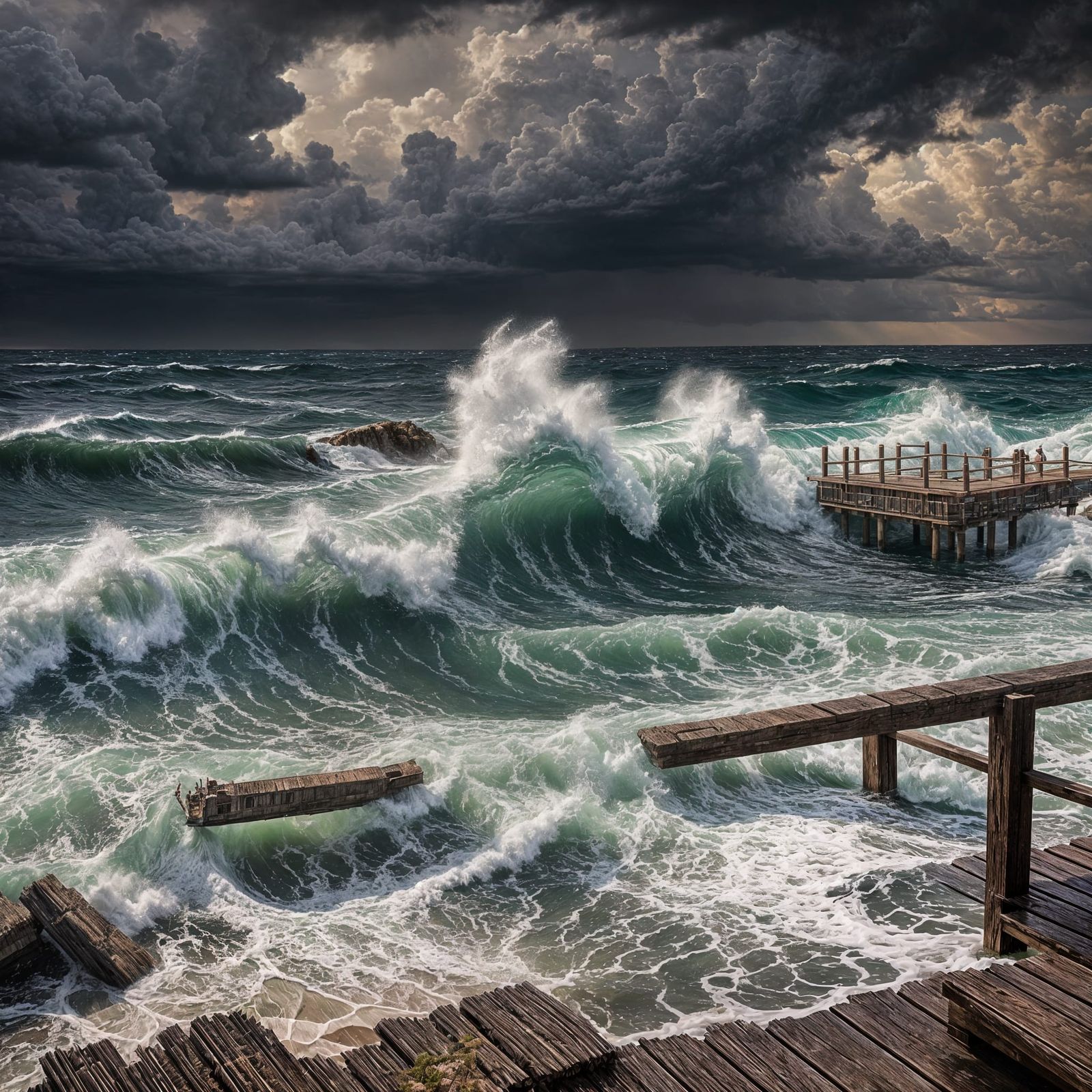 Fırtınalı bir deniz ve hava esintileri  by @Aslan